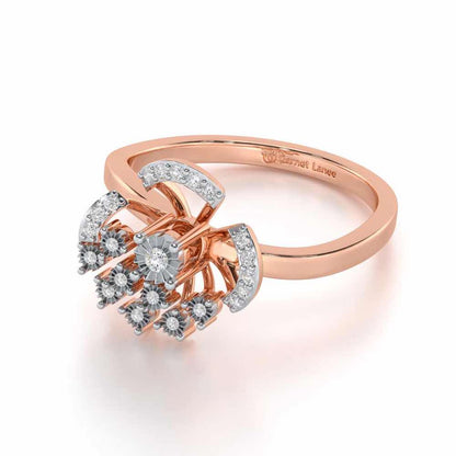 Inaya Glow Silver Ring - Rose Gold - Image 2