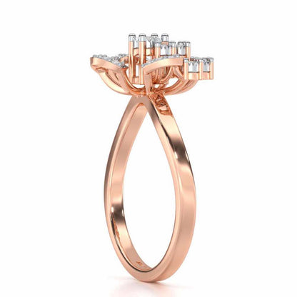 Inaya Glow Silver Ring - Rose Gold - Image 3