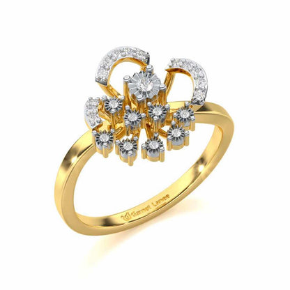 Inaya Glow Silver Ring - Yellow Gold - Image 1
