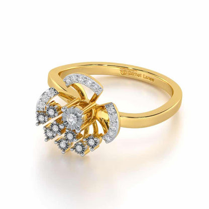Inaya Glow Silver Ring - Yellow Gold - Image 2