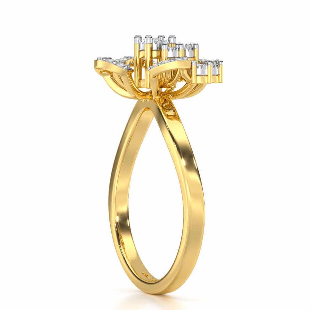 Inaya Glow Silver Ring - Yellow Gold - Image 3