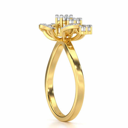 Inaya Glow Silver Ring - Yellow Gold - Image 3