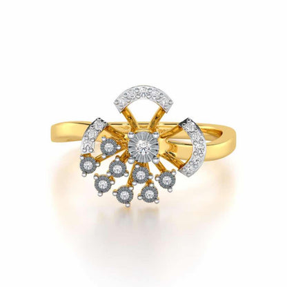 Inaya Glow Silver Ring - Yellow Gold - Image 4