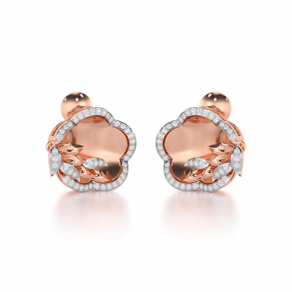 Incandescent Charm Silver Earrings - Rose Gold - Image 2