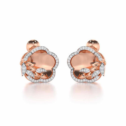 Incandescent Charm Silver Earrings - Rose Gold - Image 2