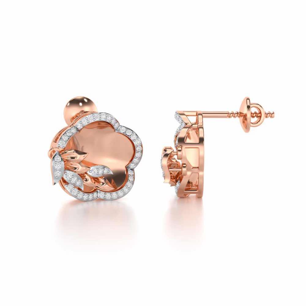 Incandescent Charm Silver Earrings - Rose Gold - Image 4