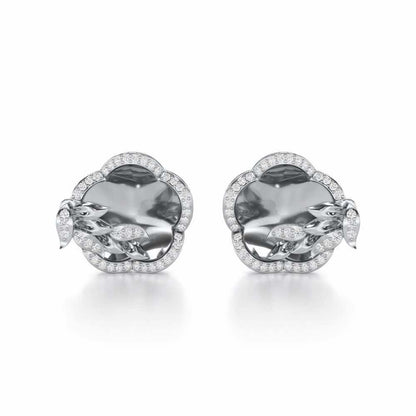 Incandescent Charm Silver Earrings - White Gold - Image 1
