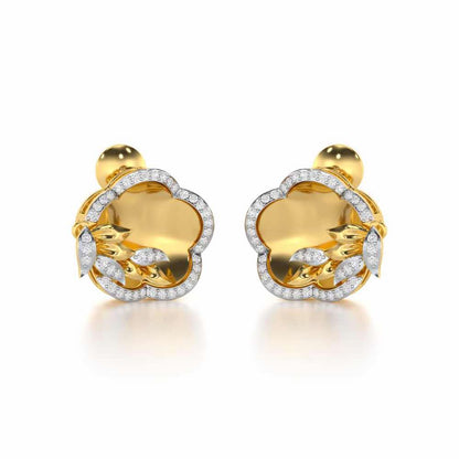 Incandescent Charm Silver Earrings - Yellow Gold - Image 2