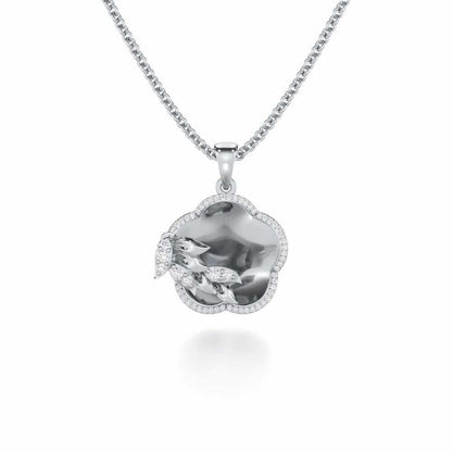 Incandescent Charm Silver Pendant - White Gold - Image 1