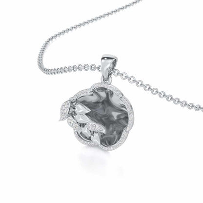 Incandescent Charm Silver Pendant - White Gold - Image 2