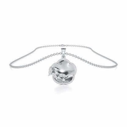 Incandescent Charm Silver Pendant - White Gold - Image 3