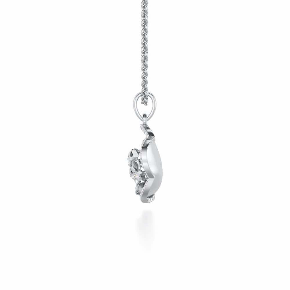 Incandescent Charm Silver Pendant - White Gold - Image 4