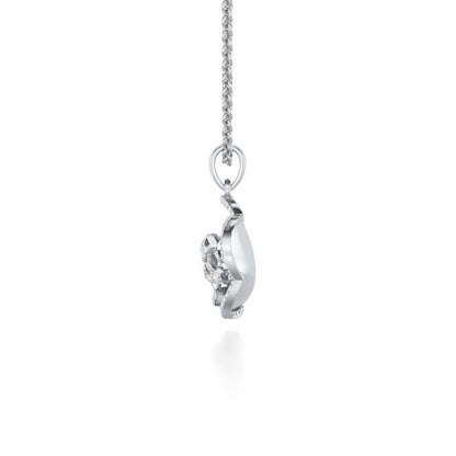 Incandescent Charm Silver Pendant - White Gold - Image 4