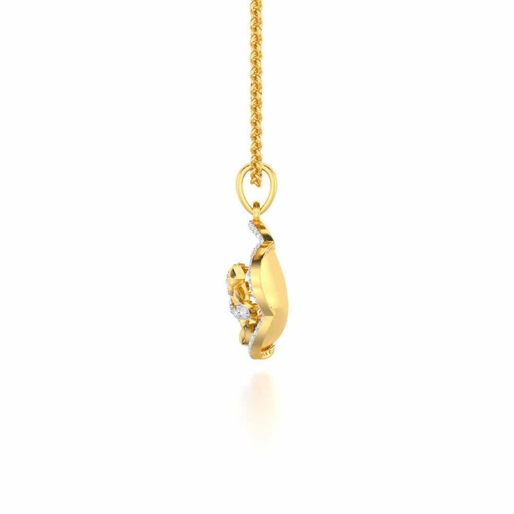 Incandescent Charm Silver Pendant - Yellow Gold - Image 4