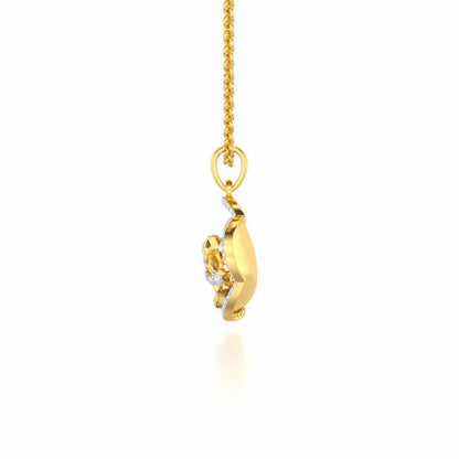 Incandescent Charm Silver Pendant - Yellow Gold - Image 4