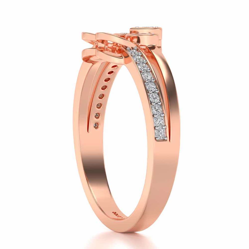 Incompletely Complete Silver Ring - Rose Gold - Image 3