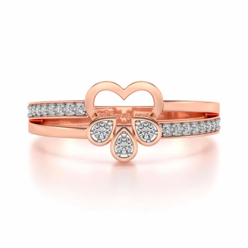 Incompletely Complete Silver Ring - Rose Gold - Image 4