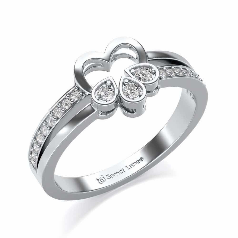 Incompletely Complete Silver Ring - White Gold - Image 1