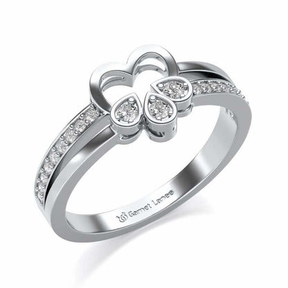 Incompletely Complete Silver Ring - White Gold - Image 1