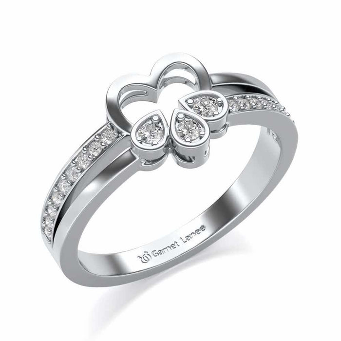 Incompletely Complete Silver Ring - White Gold - Image 1