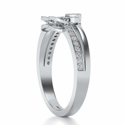 Incompletely Complete Silver Ring - White Gold - Image 3
