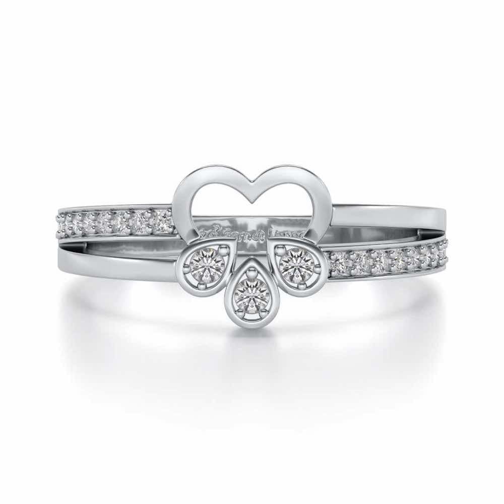 Incompletely Complete Silver Ring - White Gold - Image 4