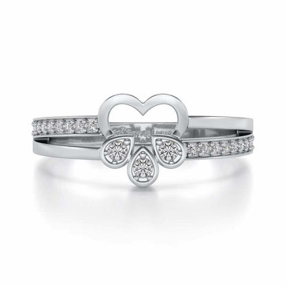 Incompletely Complete Silver Ring - White Gold - Image 4