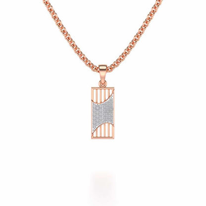 Indu Silver Pendant - Rose Gold - Image 1