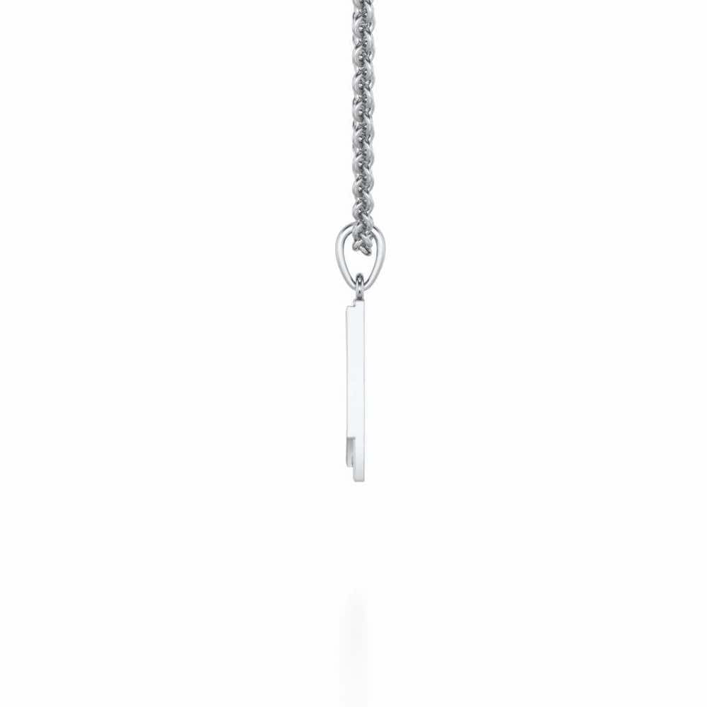 Indu Silver Pendant - White Gold - Image 3