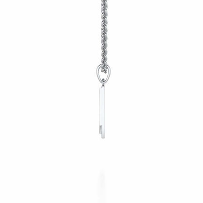 Indu Silver Pendant - White Gold - Image 3