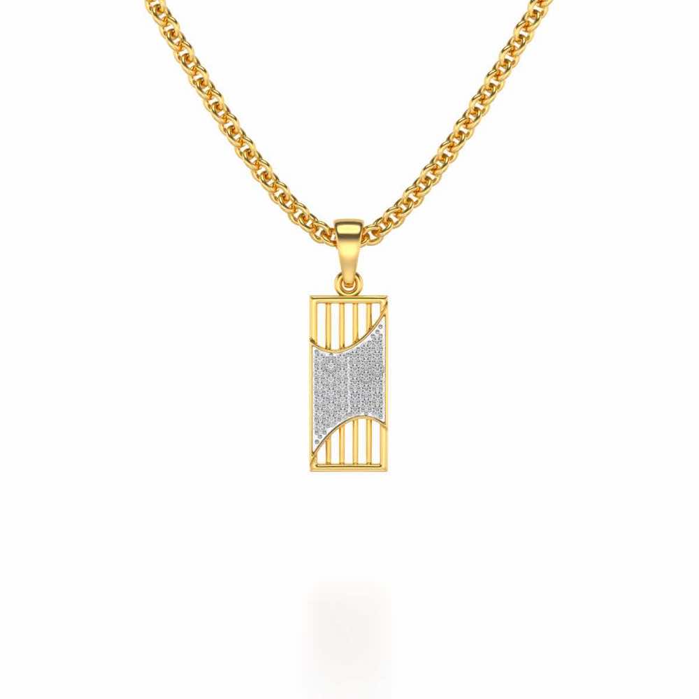 Indu Silver Pendant - Yellow Gold - Image 1