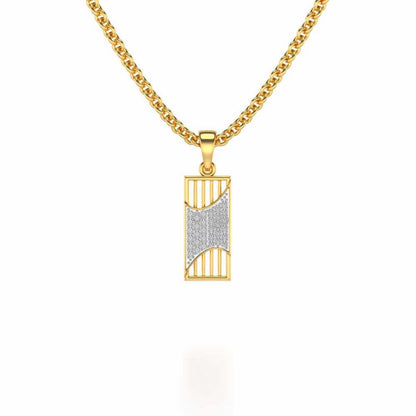 Indu Silver Pendant - Yellow Gold - Image 1