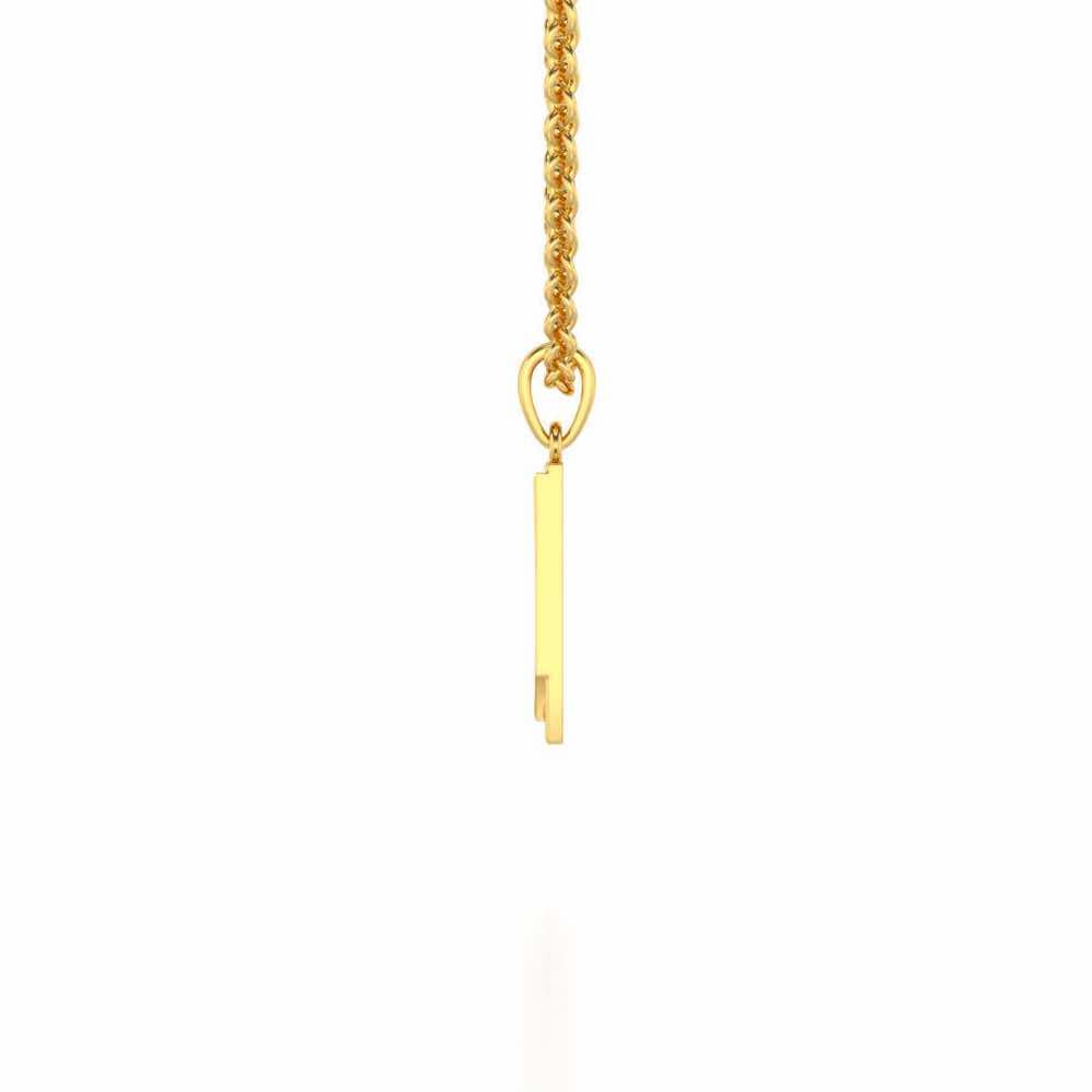 Indu Silver Pendant - Yellow Gold - Image 3