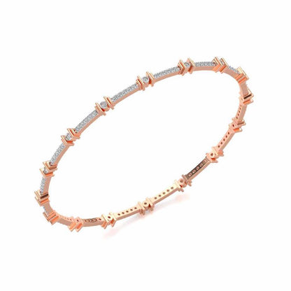 Indus Silver Bangles - Rose Gold - Image 1