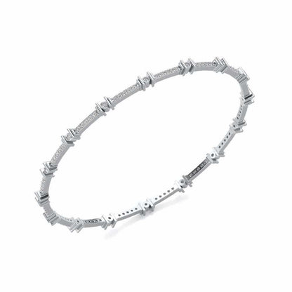 Indus Silver Bangles - White Gold - Image 1