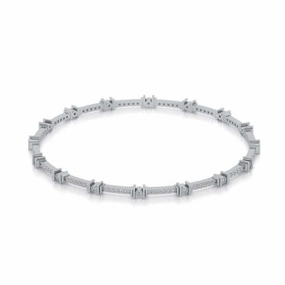 Indus Silver Bangles - White Gold - Image 2