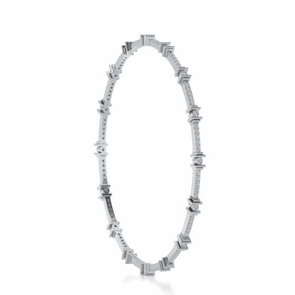 Indus Silver Bangles - White Gold - Image 3