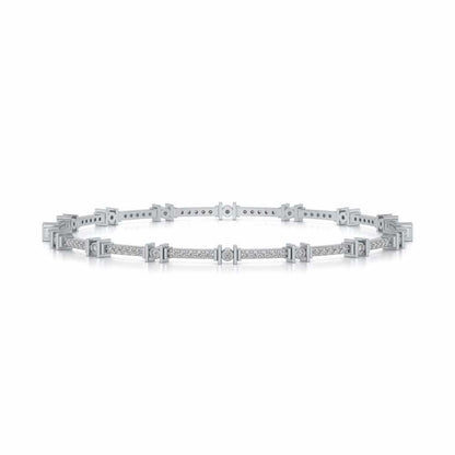 Indus Silver Bangles - White Gold - Image 4