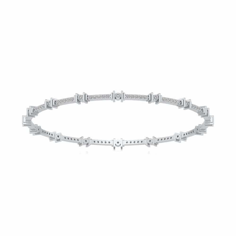 Indus Silver Bangles - White Gold - Image 5