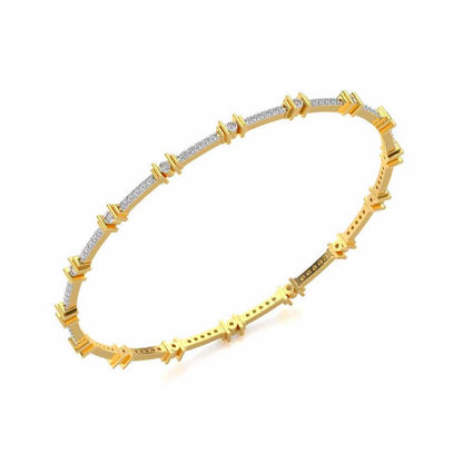 Indus Silver Bangles - Yellow Gold - Image 1