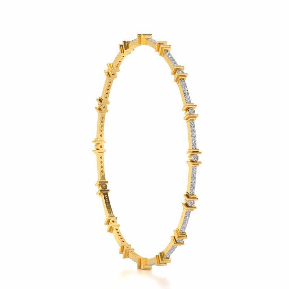 Indus Silver Bangles - Yellow Gold - Image 3