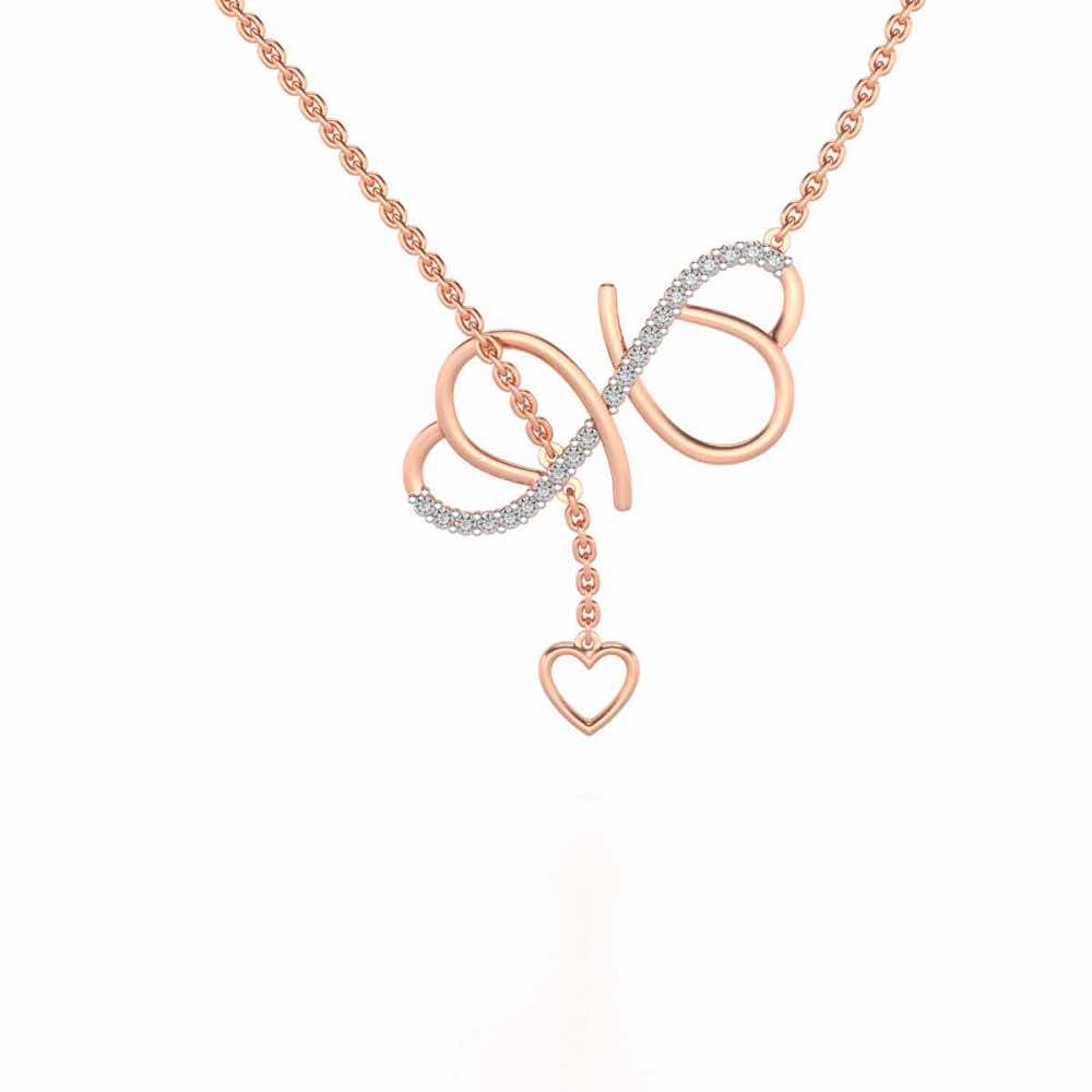 Infinite Twirl Silver Pendant - Rose Gold - Image 1