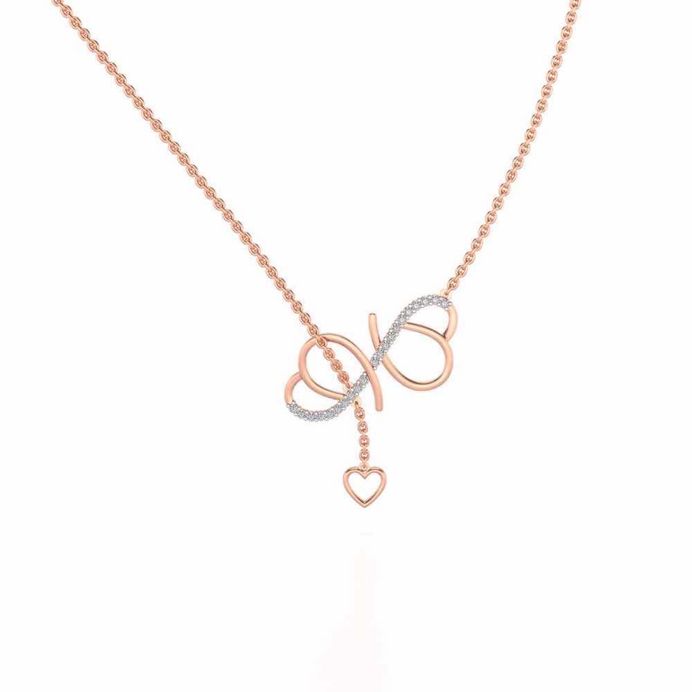 Infinite Twirl Silver Pendant - Rose Gold - Image 2
