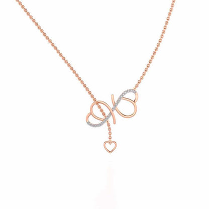 Infinite Twirl Silver Pendant - Rose Gold - Image 2