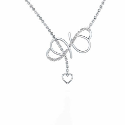 Infinite Twirl Silver Pendant - White Gold - Image 1