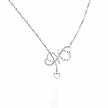 Infinite Twirl Silver Pendant - White Gold - Image 2