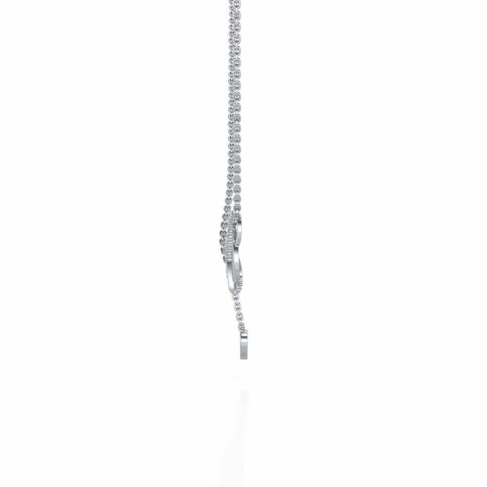 Infinite Twirl Silver Pendant - White Gold - Image 3