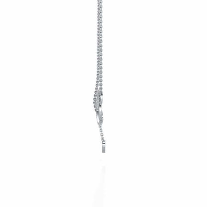 Infinite Twirl Silver Pendant - White Gold - Image 3