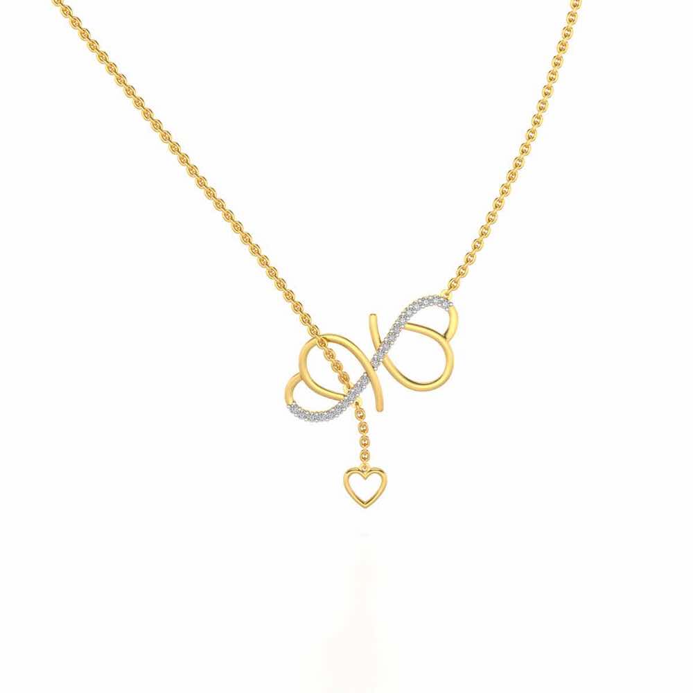 Infinite Twirl Silver Pendant - Yellow Gold - Image 2