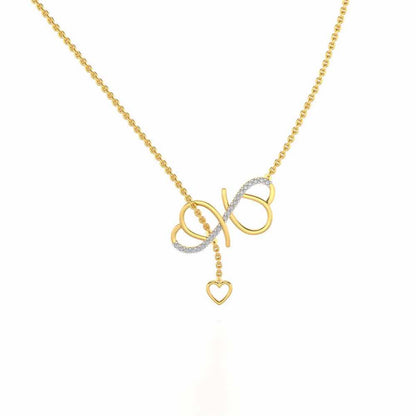 Infinite Twirl Silver Pendant - Yellow Gold - Image 2